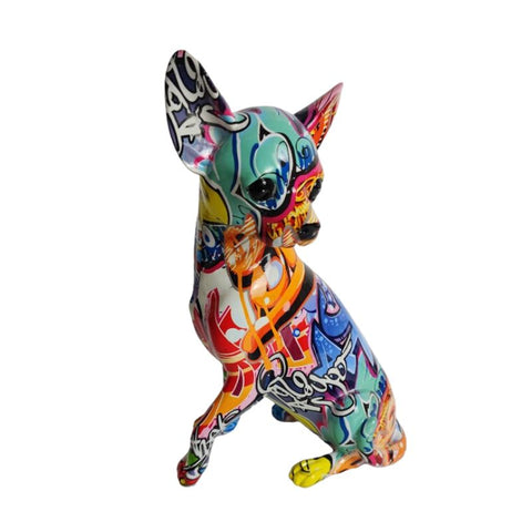 Statue Chien <br> Statuette Chihuahua 25 cm