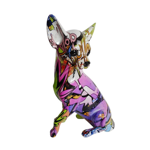 Statue Chien <br> Statuette Chihuahua 25 cm