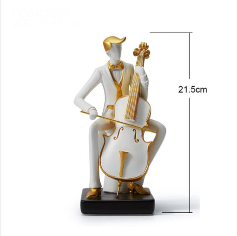 Statue Homme <br> Statuette Musicien