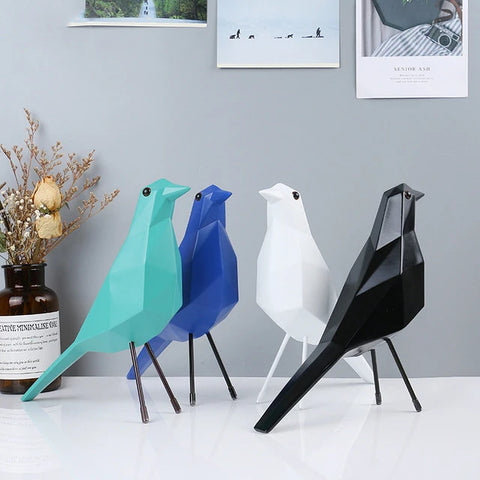 Oiseau resine origami 25 cm