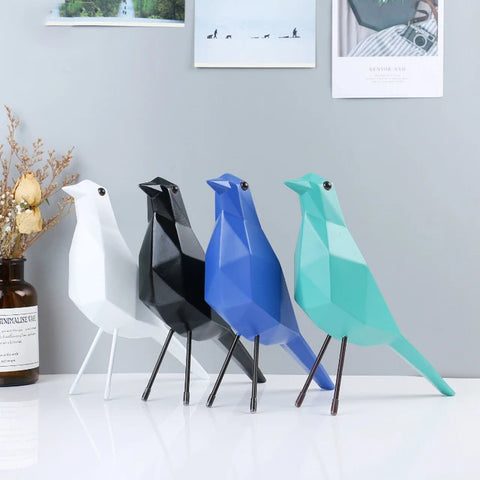 Oiseau resine origami 25 cm