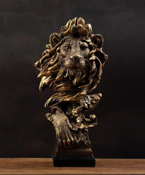 Statue buste lion 41 cm