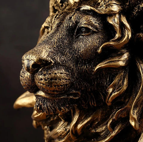 Statue buste lion 41 cm