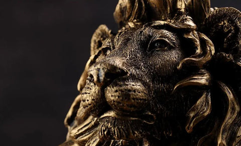 Statue buste lion 41 cm