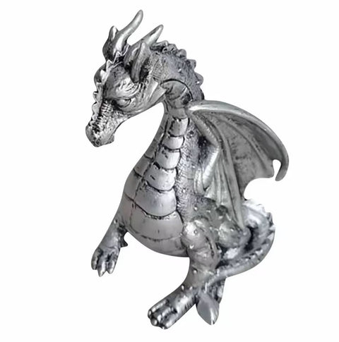 Statue dragon en résine pour extérieur / jardin 20 cm