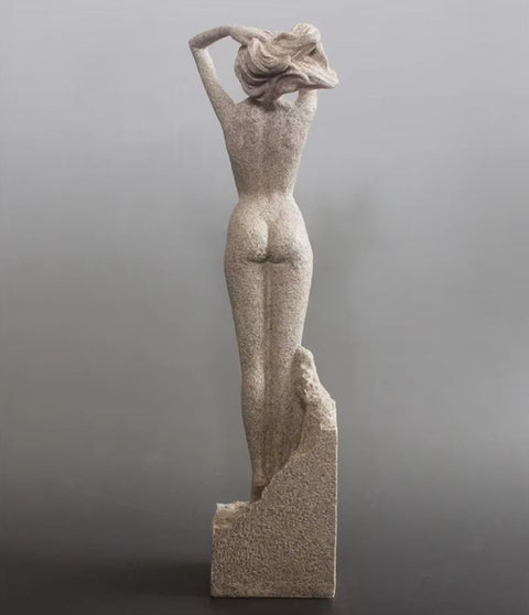 Statue femme nue en grès 32 cm