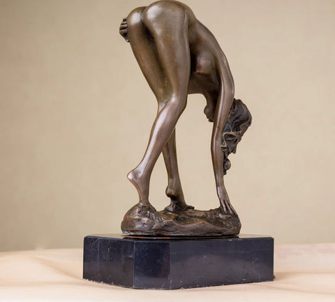 Statue en bronze femme nue 19 cm