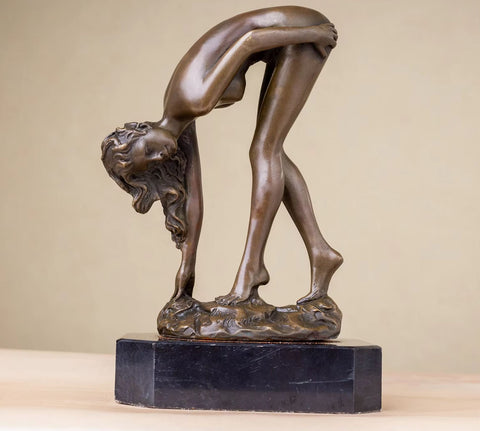 Statue en bronze femme nue 19 cm