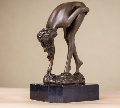 Statue en bronze femme nue 19 cm