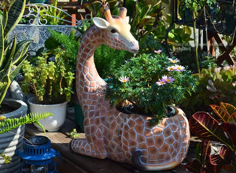 Statue girafe pour extérieur 49 cm