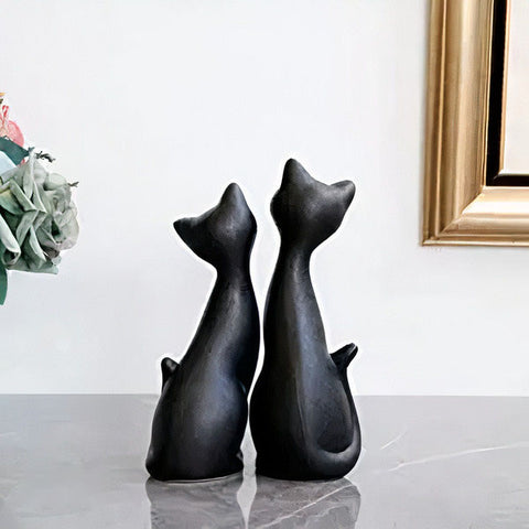 Figurine Chat <br> Noir 22 cm