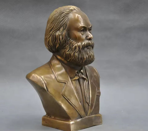 Statue buste Karl Max en Bronze 18 cm