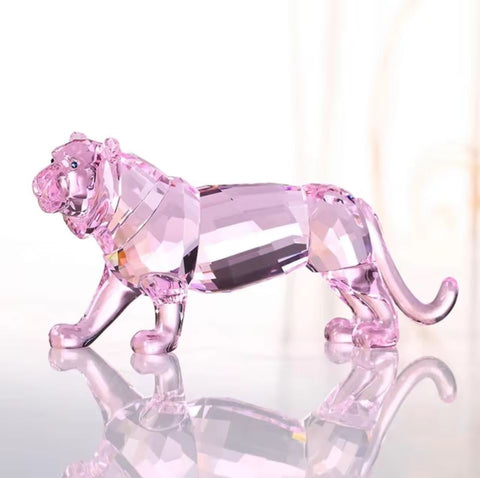 Statuette Panthère rose cristal 6 cm