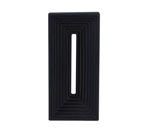 Sculpture en céramique rectangle noir 30 cm