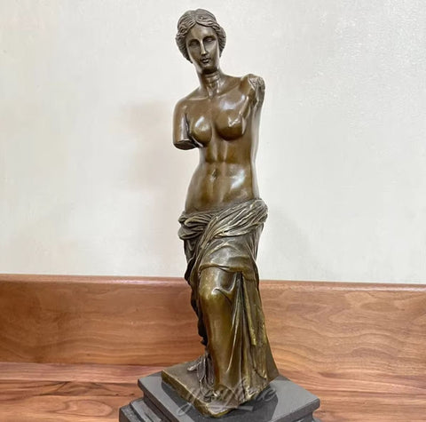 Statue Vénus de Milo en bronze 34 cm