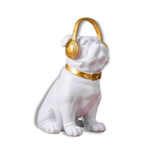 Statue Bouledogue <br/> Anglais Casque 21 cm