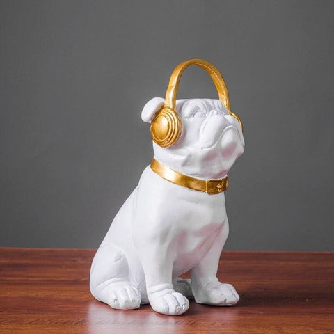 Statue Bouledogue <br/> Anglais Casque 21 cm