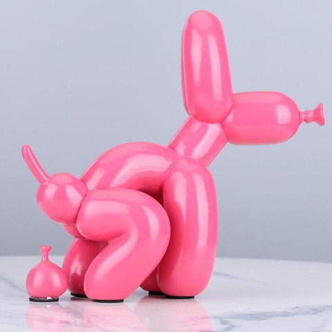 Statue Chien Ballon <br/> "Poop" Résine