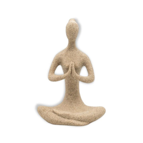 Statue Femme <br/> Statue Yogi Zen Pierre 15 / 24 cm